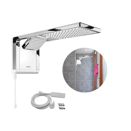 Chuveiro Acqua Duo Ultra 5500W 127V Branco Cromado Lorenzetti