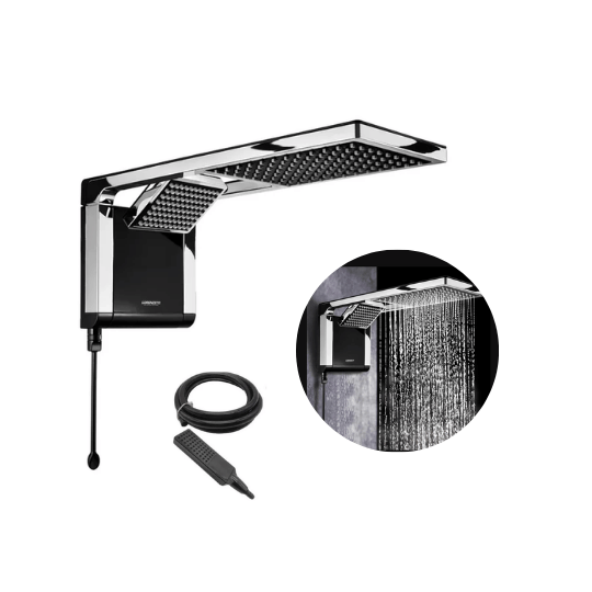 Chuveiro Acqua Duo Ultra 5500W 127V Preto Cromado Lorenzetti