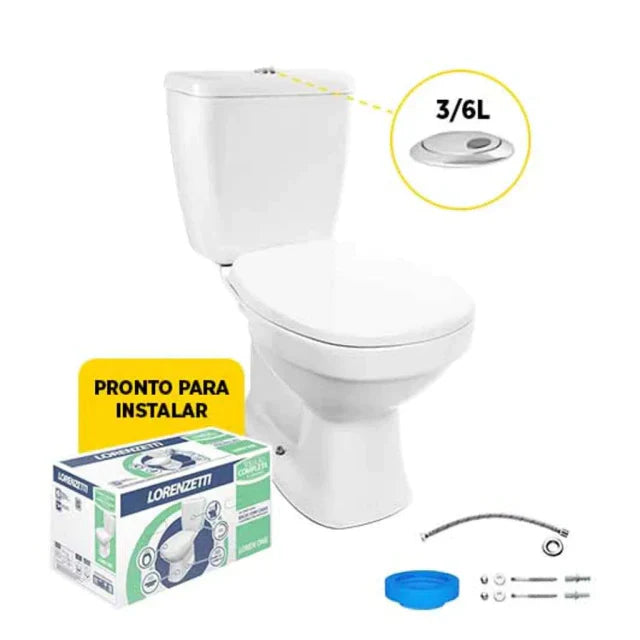 Vaso Lorenzetti Completo Com Caixa Acop One Branco