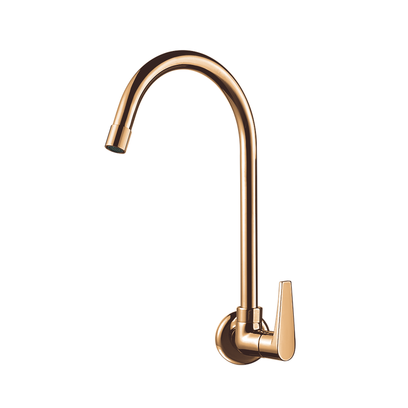 Torneira Cozinha de Parede Bica Móvel Lorenzetti LorenJoy Rose Gold 1168 R32