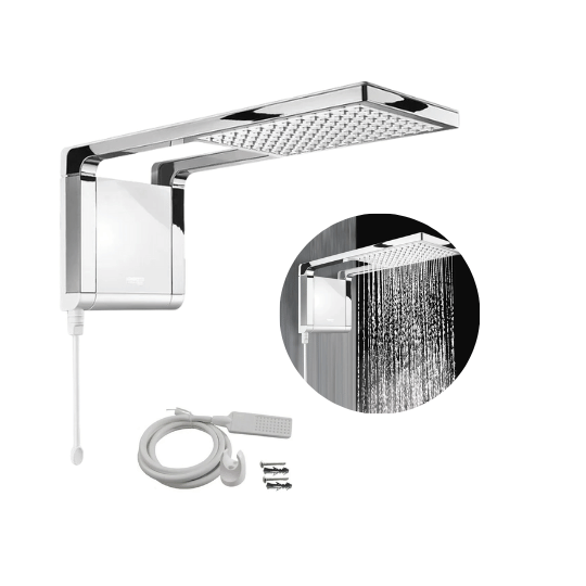 Chuveiro Acqua Storm Eletrônico 7800W 220V Branco e Cromado Lorenzetti